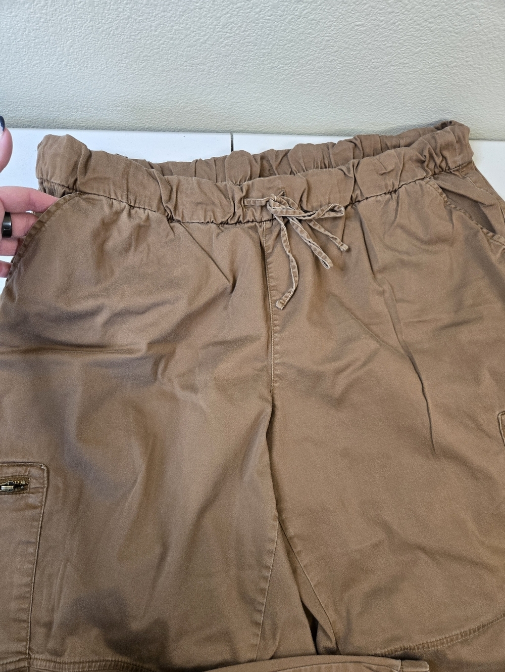 Lane Bryant Cargo Pants Balloon Barrel Leg Size 18 Cholocate Brown - Picture 3 of 10